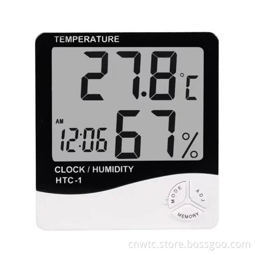 HTC-1 Indoor Temperature and Humidity Monitor: Accurate Digital Thermometer & Hygrometer